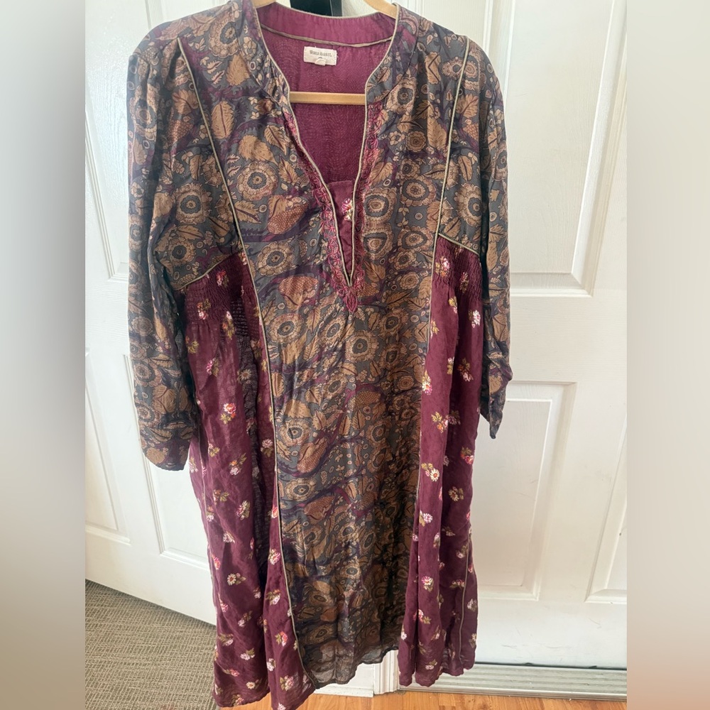 Cost Plus World Market Multicolor Long Sleeve Dress